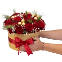 Vánoční box červených růží